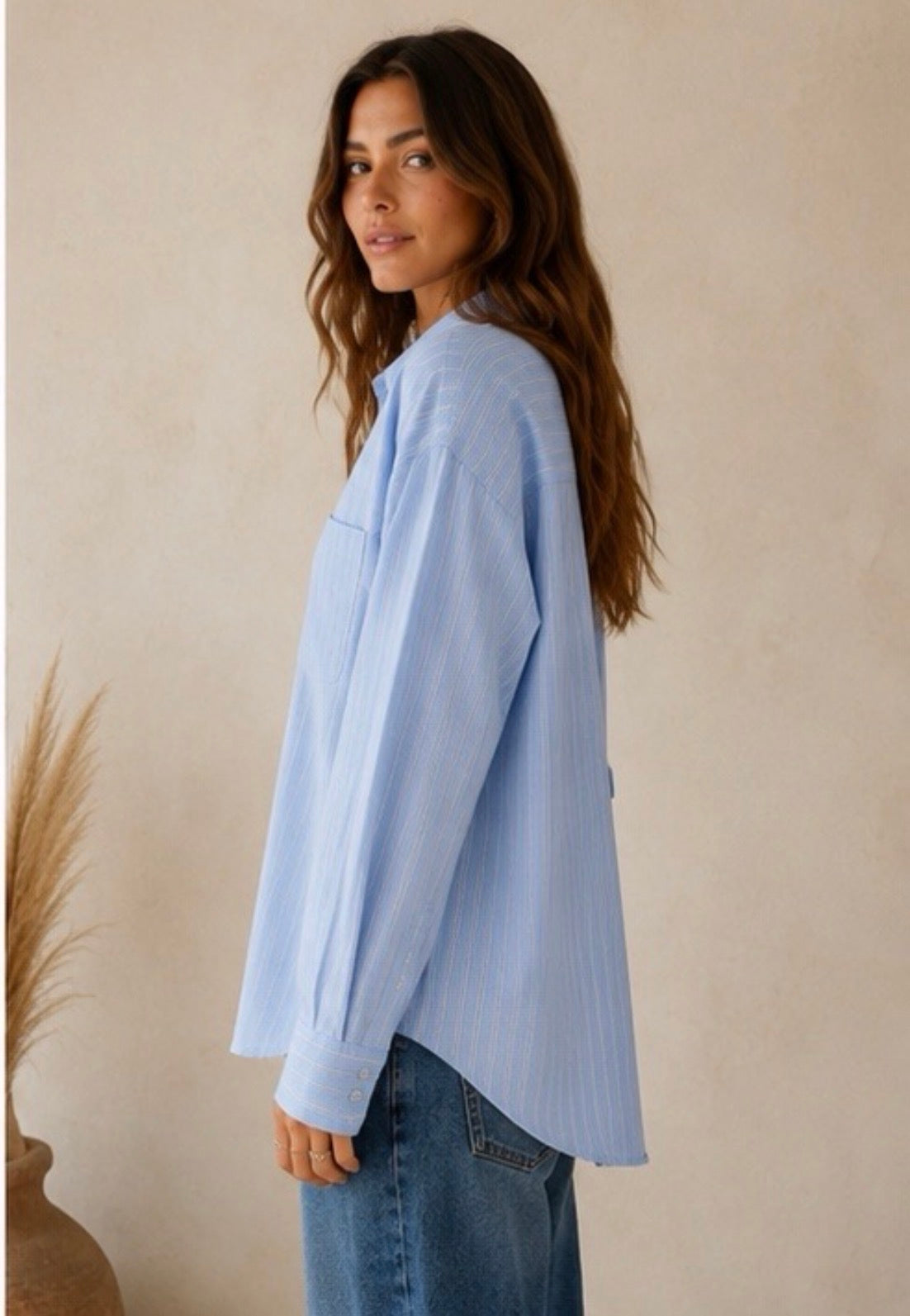 Chemise Valerie Bleu – Rayures & dos noué