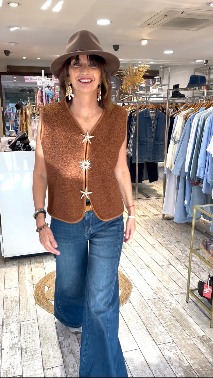 Gilet STELLA Marron