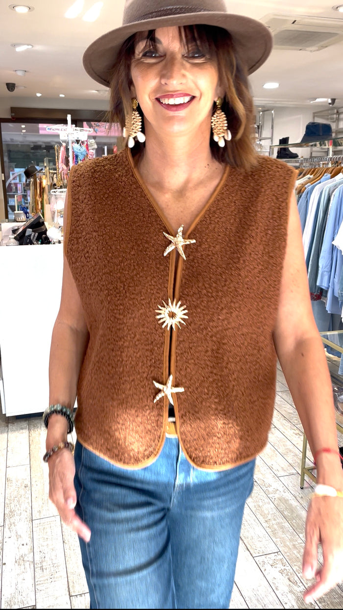 Gilet STELLA Marron