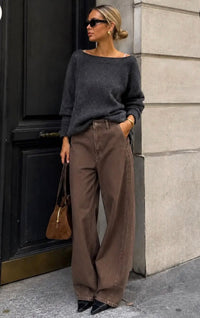 Pantalon FLO – Chocolat