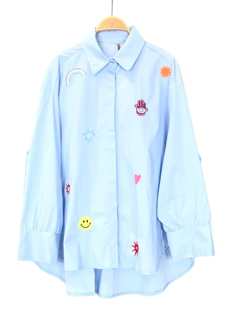 Chemise GOOD VIBES Bleu