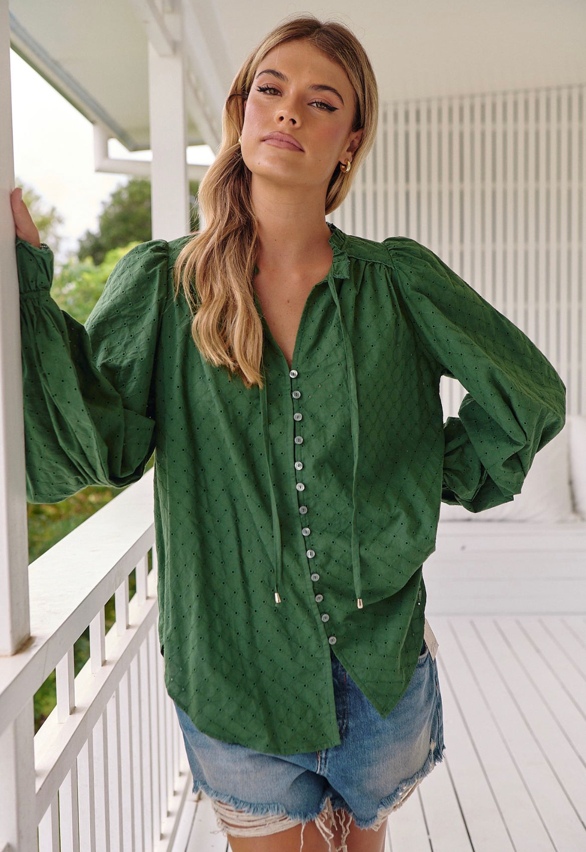 Blouse PINE verte