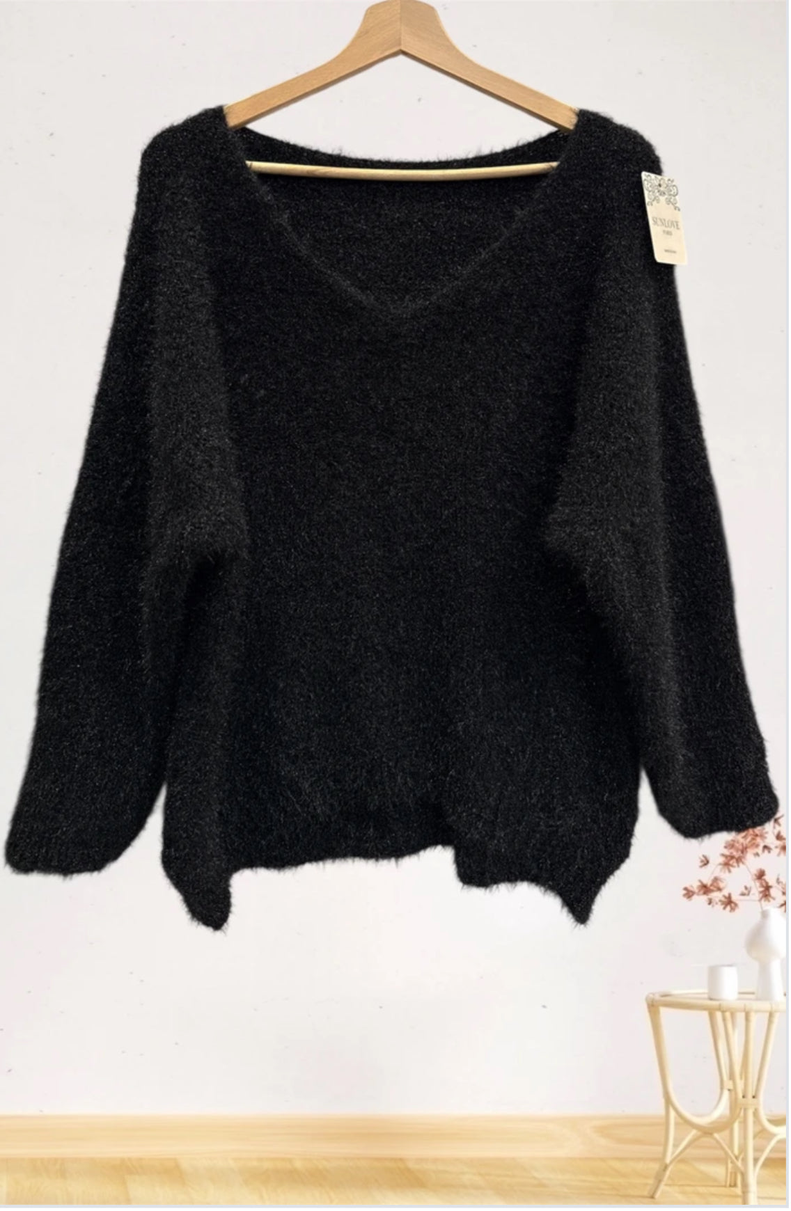 Pull Glow noir irisé