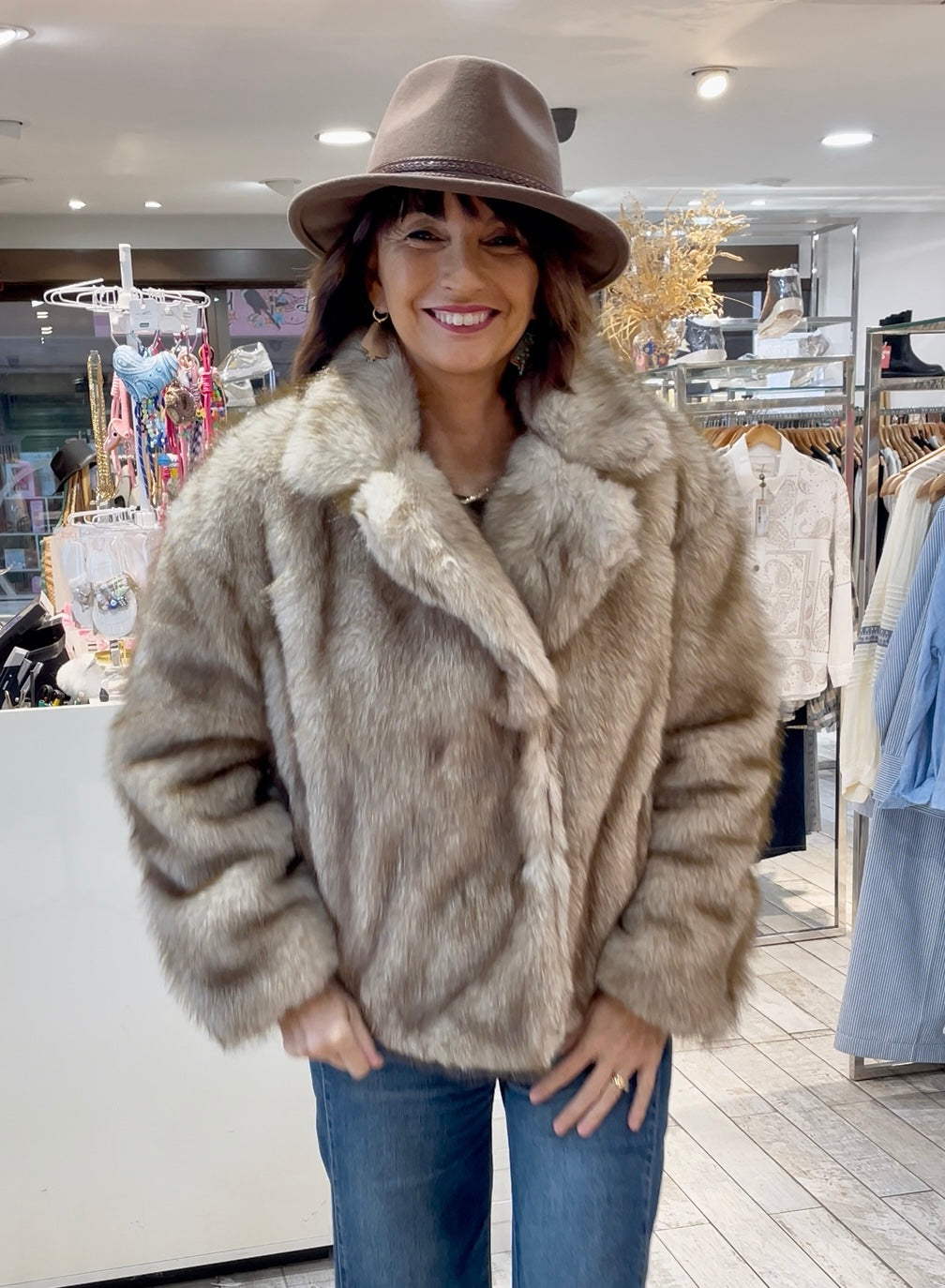 veste fausse fourrure oversize femme Gypsy Bohème