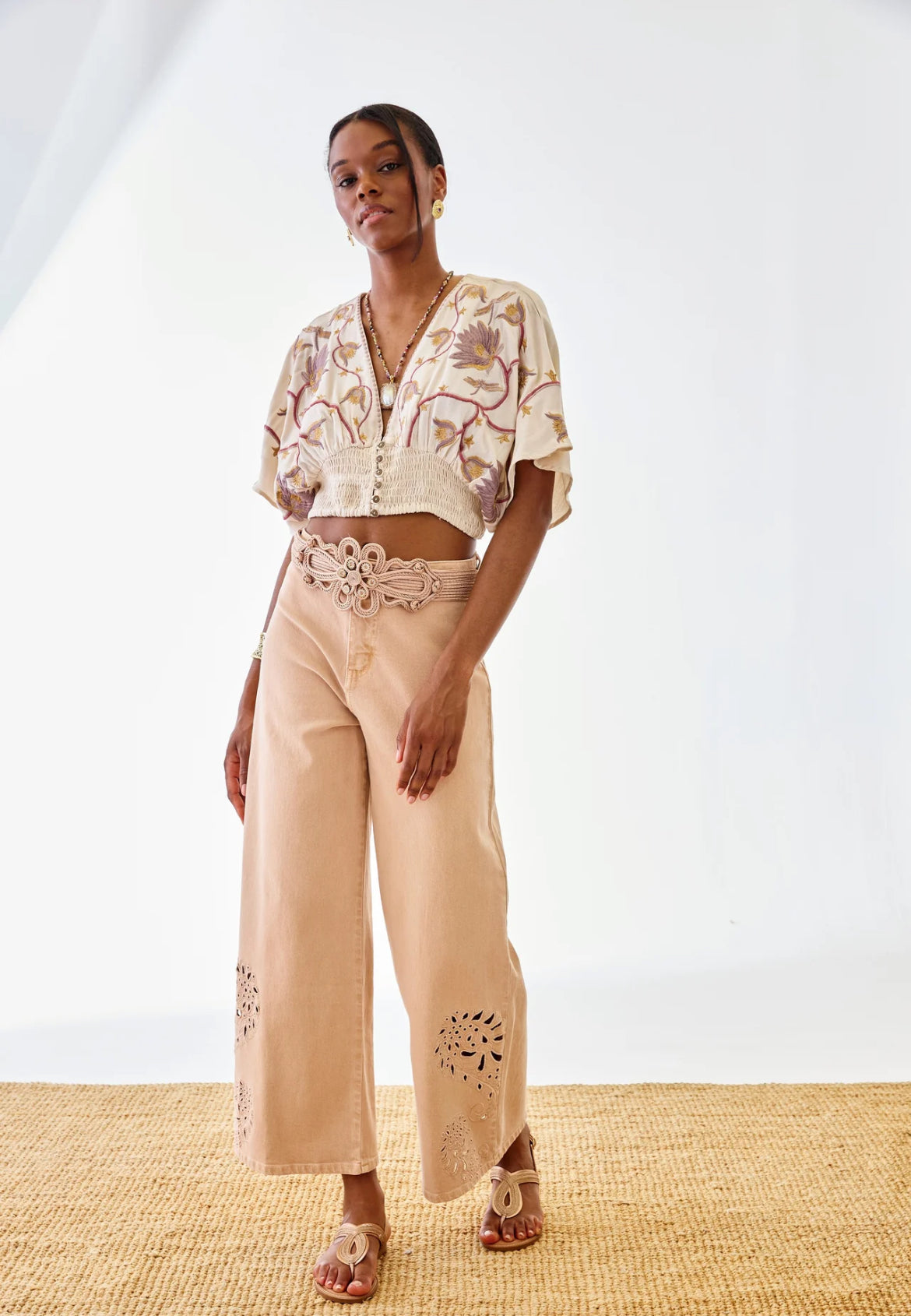 Pantalon Lyra Bohème Broderie