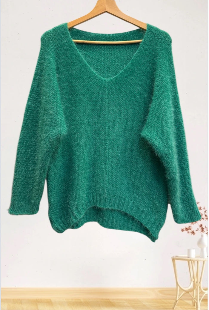 Pull Glow vert irisé