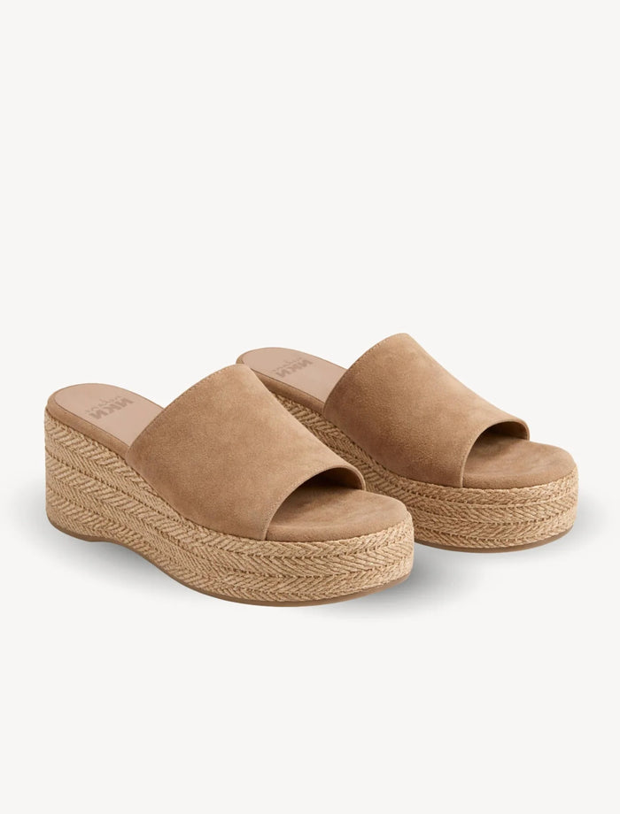 Sandales Yolog – Compensées Raphia & Suédine