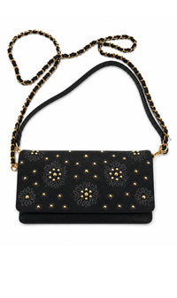 Pochette Moka en cuir noire
