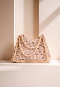 Sac DALIA – Crochet Bohème Rose