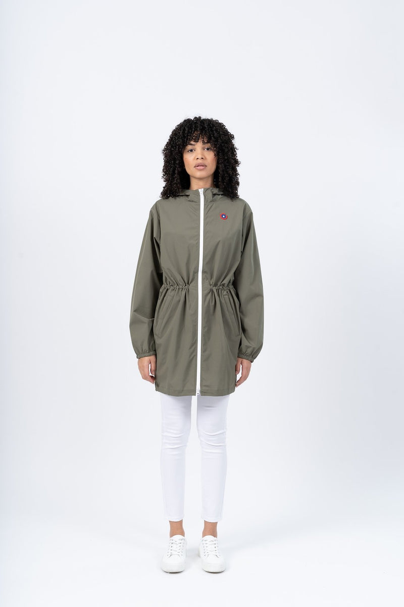 veste de pluie kaki femme 