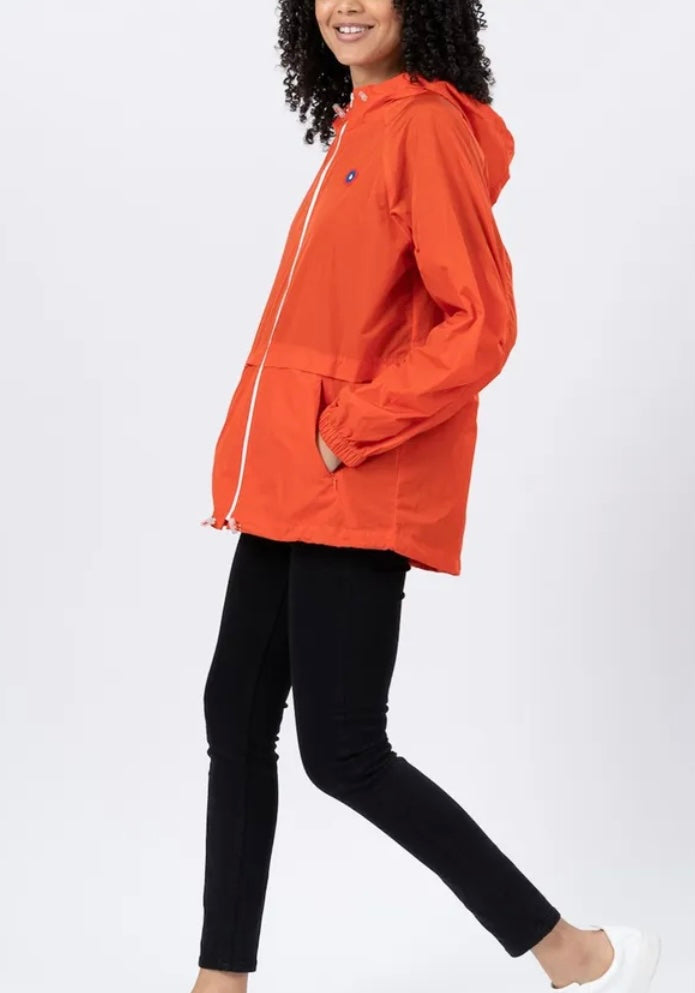 veste anorak pour femme orange