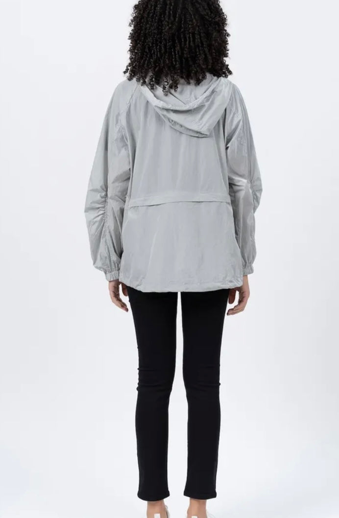 veste de pluie femme gris perlé