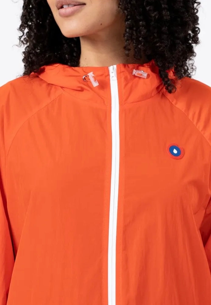 veste orange imperméable femme 