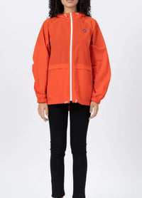 veste de pluie orange tendance femme 