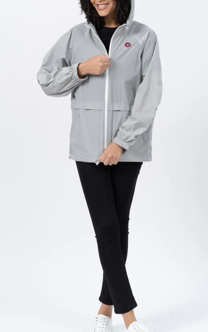 anorak gris femme avec capuche