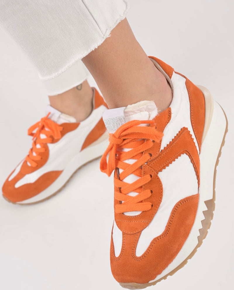 SNEAKERS MALU 9014 Basket Semerdjian orange et blanche Saint